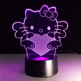 3Dmix 3D-MTV057 - Motív pre 3D LED nočnú lampu - Hello Kitty