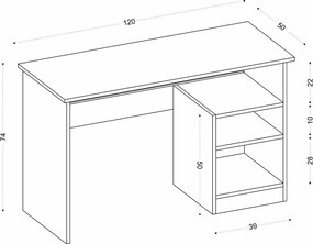 Pracovný stôl Bahar White