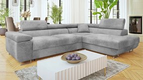 Rohová sedačka Terazuro Premium (svetlosivá) (s úl. priestorom) (p)