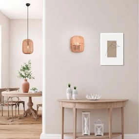 Svetlohnedé závesné svietidlo s textilným tienidlom ø 25 cm Runa – Trio