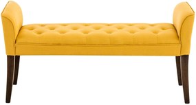 Lavica Cleopatra Chaiselongue látka, nohy antik tmavé - Žltá