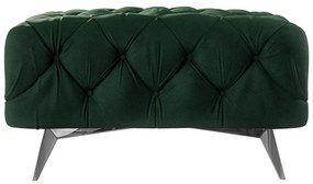 Tmavozelená zamatová podnožka Chelsea – Ropez