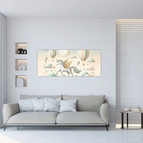 Obraz - Šťastný jednorožec (120x50 cm)