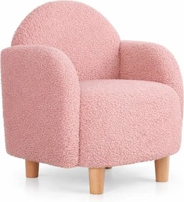 Ružové detské kresielko z textílie bouclé Moylo – Artie