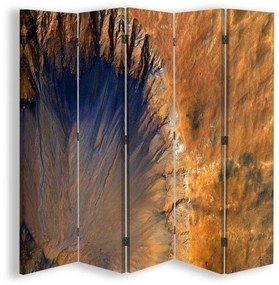 Gario Paraván Hrdzavá abstrakcia Rozmery: 180 x 170 cm, Prevedenie: Otočný paraván 360°