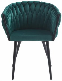 Jedálenská stolička ORION zamatová zelená