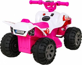 Ramiz Najrýchlejšia batériová štvorkolka pre deti Ružová + 25W motor