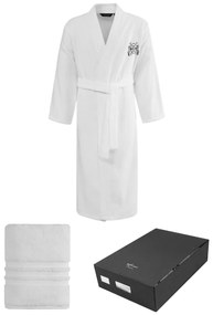 Soft Cotton Luxusný pánsky župan SMART s uterákom 50x100 cm v darčekovom balení Biela M + uterák 50x100cm + box