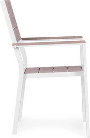 MultiGarden Sada 2 záhradných stoličiek HDPE oceľ - biela MultiGarden