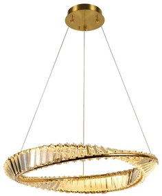 LED Stmievateľný krištáľový luster na lanku LED/40W/230V + diaľkové ovládanie