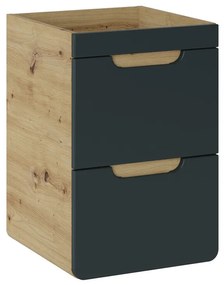 Umývadlová skrinka Aruba 823 2S dub craft zlatý/čierny mat