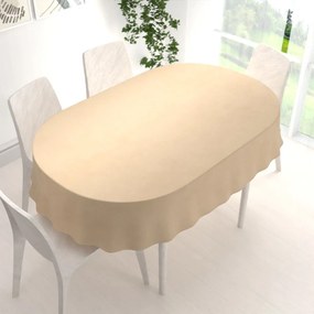 Biante Zamatový oválny obrus Velvet Prémium SVP-006 Pieskovo béžový 100x140 cm