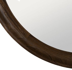 Nástenné zrkadlo s dreveným rámom ø 110,5 cm Paula – Ixia