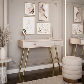 KONZOLA KATHLEEN KAŠMÍR LESKLÝ NA ZLATÝCH NOŽIČKÁCH