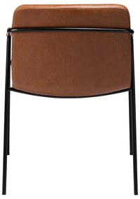 Hnedá jedálenská stolička z imitácie kože DAN-FORM Denmark Boto