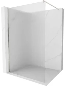 Mexen Kioto, sprchová zástena Walk-In 90 x 200 cm, 8mm sklo s rebrovým vzorom, brúsená oceľ profil, 800-090-101-97-09