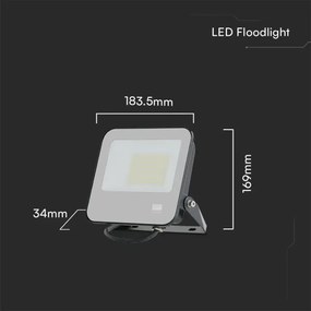 LED Reflektor SAMSUNG CHIP LED/50W/230V 4000K IP65 čierna