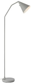 Sivá LED stmievateľná stojacia lampa s kovovým tienidlom (výška 144 cm) Funil – Markslöjd