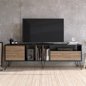 TV stolík Mistico II 180 cm orech/čierna