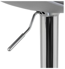 Sivé barové stoličky s nastaviteľnou výškou z imitácie kože v súprave 2 ks (výška sedadla 56,5 cm) – Casa Selección