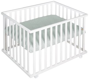 Biela detská ohrádka na kolieskach 100x75 cm Style – Roba