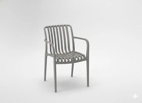 Garden Line ZÁHRADNÁ STOLIČKA 45,5 x 57 x 45 / 81 CM ŠEDÁ *8663