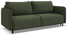 Zelená rozkladacia/s úložným priestorom pohovka 226 cm Luana – Makamii