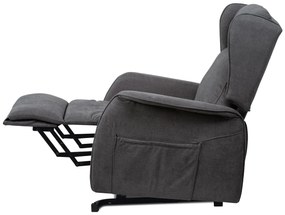 Autronic - TV a relaxačné kreslo "ušiak", elektrické polohovanie, 1 motor 230V/29V, poťah sivá látka - TV-1190 GREY2