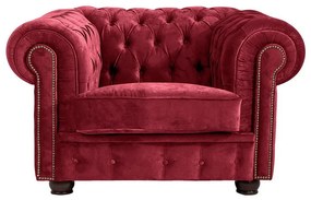 Červené kreslo Max Winzer Norwin Velvet