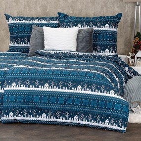 4Home Bavlnené obliečky Winter village, 160 x 200 cm, 70 x 80 cm