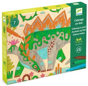 Výtvarná hra - kreslenie na drevo - Dinosaury