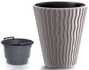 Plastový kvetináč DBSP400 39 cm - mocca