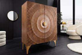 Dizajnová vysoká komoda Venetia 120 cm hnedé mango
