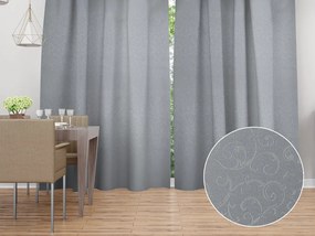 Biante Dekoračný záves TF-086 Ornamenty na sivom 150x140 cm