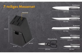 Classbach 7-dielna sada nožov MBS 4018, čierna