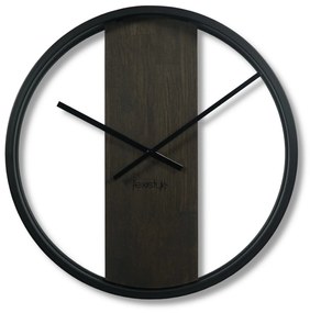 Dizajnové nástenné hodiny vo farbe wenge 50cm