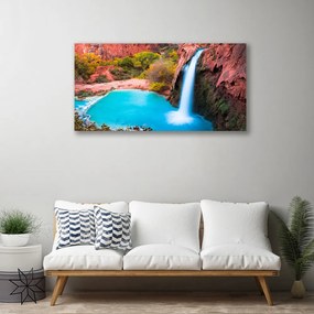 Obraz na plátne Vodopád hory príroda 120x60 cm