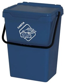 Plastový odpadkový kôš na triedenie odpadu, modrý, 35 l