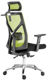 Kancelárska ergonomická stolička Neoseat DIBERTI — čierna/zelená, nosnosť 150 kg