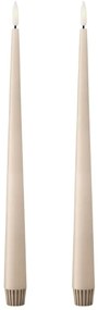 ester & erik LED sviečka Taper 30 cm / 11 Ice Latte – set 2 ks