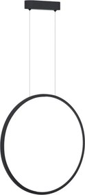 LED závesný luster na lanku SATURNO LED/28W/230V pr. 50 cm IP44 čierna