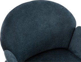 Modré čalúnené jedálenské kreslá v súprave 2 ks Aslin – MOME