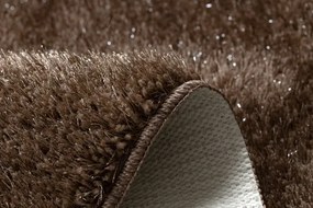 Kúpeľňový koberček SYNERGY glamour / lurex, hnedý