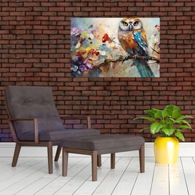Obraz - Maľovaná sova (90x60 cm)