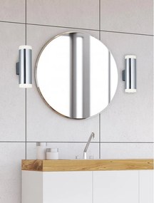 LED nástenné svietidlo v lesklej striebornej farbe Ray - Trio