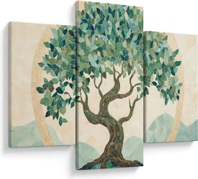Obraz – Elegantná mozaika so stromom (90x60 cm)