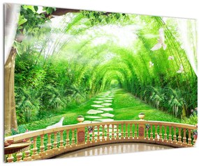 Obraz - Výhľad na tropickú záhradu (90x60 cm)