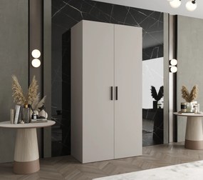 Šatníková skriňa 100 cm Borry 1 (kašmír + čierna). Akcia -21%. Vlastná spoľahlivá doprava až k Vám domov. 1125753