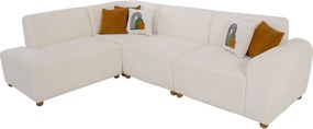 Rohová sedačka Slota (biela) (L). Akcia -18%. Vlastná spoľahlivá doprava až k Vám domov. 1145319