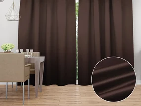Biante Saténový záves LUX-L042 Čokoládovo hnedý 140x180 cm